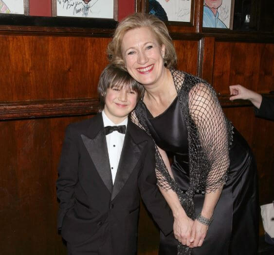 Jayne Atkinson with her son Jeremy.